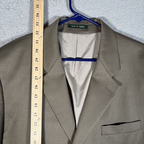 Lauren Ralph Lauren Suit‎ 2 Piece Men’s Size 44R/34W Olive Green Wool - Picture 3 of 16